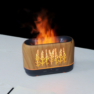 200ML USB Wood Flame Air Humidifier